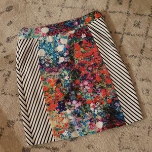 Womens Vibrant Multi-Color Skirt